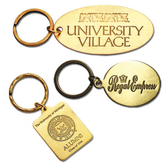 Custom Logo Die Stamped Key Tag / 1-1/2"