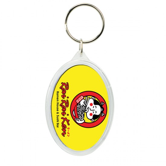 Custom Logo Oval - Crystal key tag.