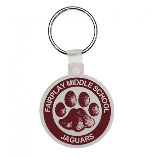 Custom Logo Round - Soft die cut shape key tag.