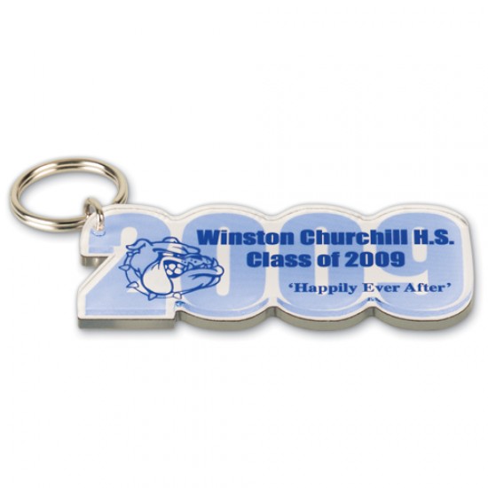 Custom Logo Custom Shape Acrylic Key Ring (Up to 6 Square Inch)