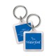 Custom Logo Square Acrylic Key Ring - 1-1/2"x1-1/2" -