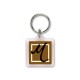 Custom Logo Square Acrylic Key Ring - 1-1/2"x1-1/2" -