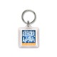 Custom Logo Square Acrylic Key Ring - 1-1/2"x1-1/2" -