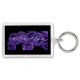 Custom Logo Rectangle Acrylic Key Ring - 1-7/8"x2 7/8" -