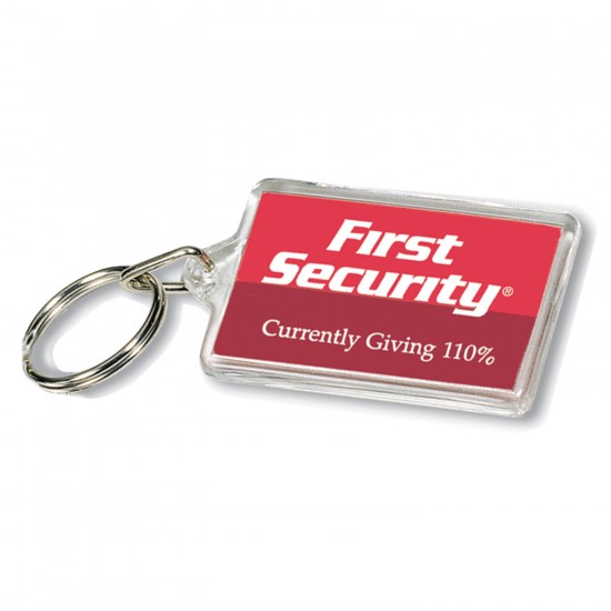 Custom Logo Acrylic Rectangle Key Tag