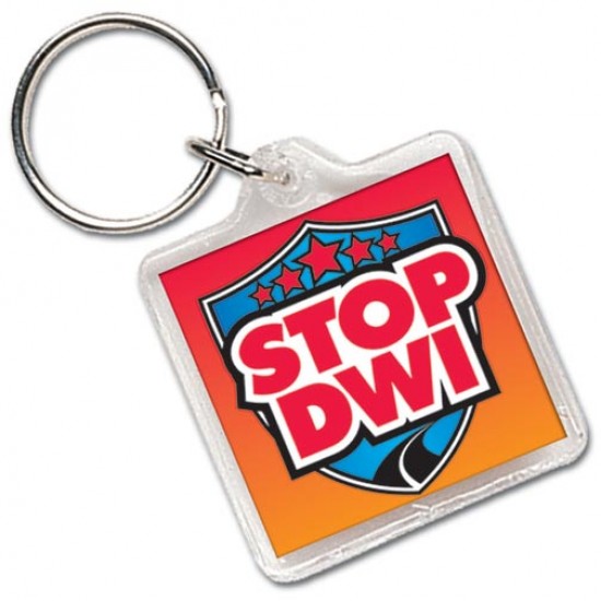 Custom Logo Square Acrylic Keytag