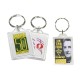 Custom Logo Rectangle Clear Acrylic Keyring - 2"x1 3/8" -