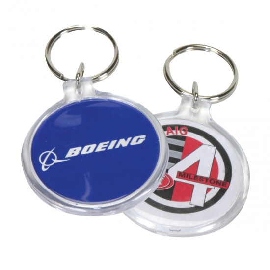 Custom Logo Circle Clear Acrylic Keyring