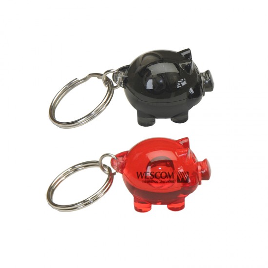 Custom Logo Acrylic Mini-Pig Keyring