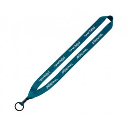 Custom Logo 3/4" Polyester Lanyard w/ Metal Crimp & Split-Ring Custom Logo 3/4" Polyester Lanyard w/ Metal Crimp & Split-Ring