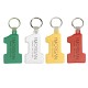 Custom Logo Number one shape soft PVC vinyl key ring.