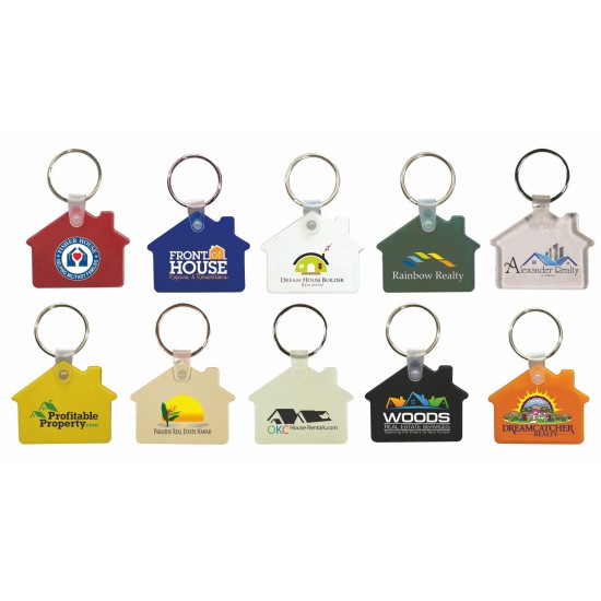 Custom Logo Full Color House Soft Key Fob