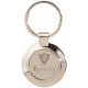 Custom Logo Sterling Silver Plated Circle Keyring