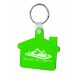 Custom Logo House shaped soft squeezable key tag.