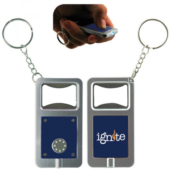 Custom Logo LED Keytag w/ Bottle Opener