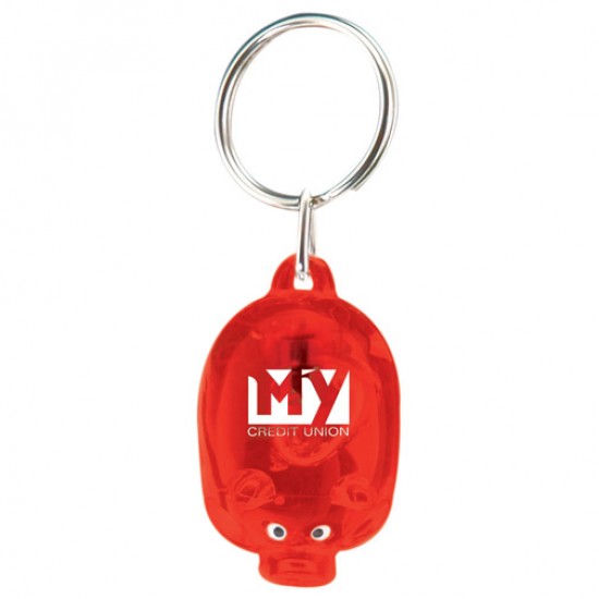 Custom Logo Light Up Piggy Keytag