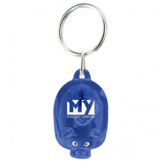 Custom Logo Light Up Piggy Keytag