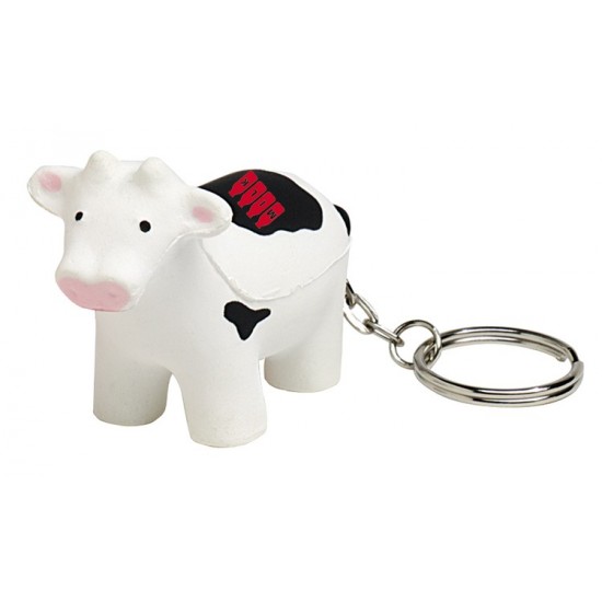 Custom Logo Cow Squeezies Stress Reliever Keyring