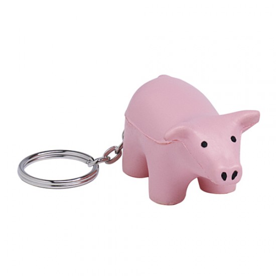 Custom Logo Pig Squeezies Stress Reliever Keyring