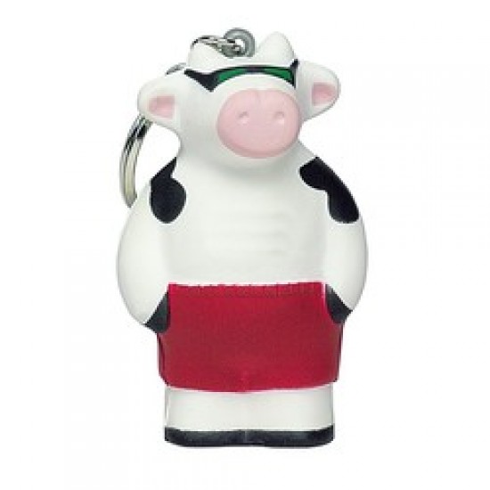 Custom Logo Cool Cow Squeezies Stress Reliever Keyring