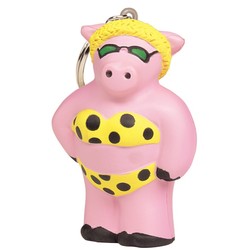 Custom Logo Cool Pig Squeezies Stress Reliever Keyring Custom Logo Cool Pig Squeezies Stress Reliever Keyring