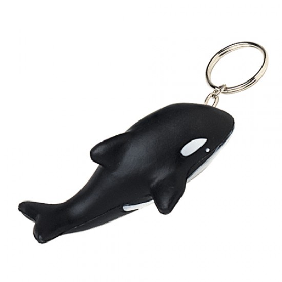 Custom Logo Orca Whale Squeezies Stress Reliever Keyring