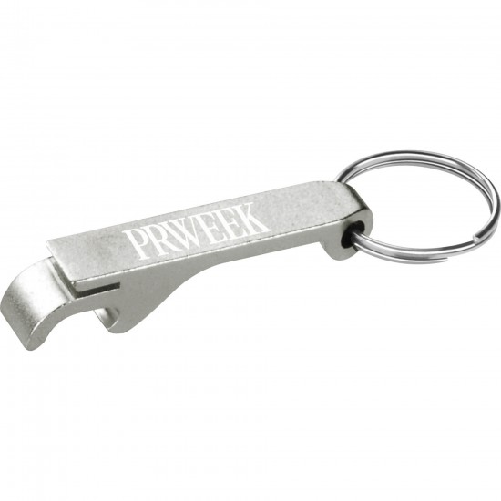 Custom Logo Aluminum Bottle/ Can Opener w/ Key Ring