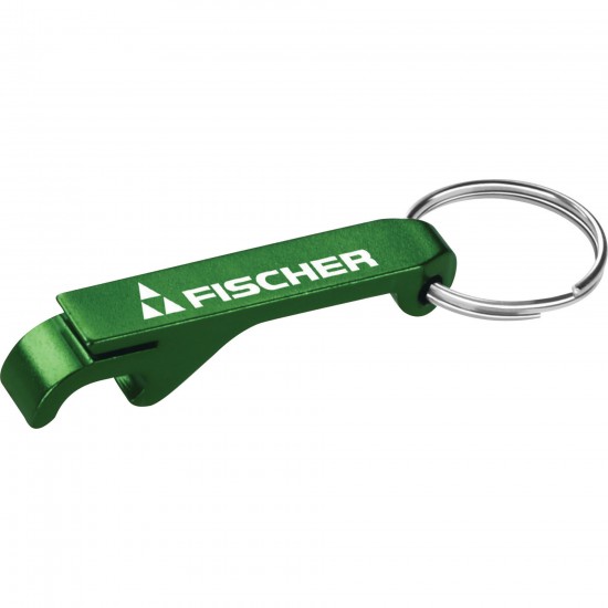 Custom Logo Aluminum Bottle/ Can Opener w/ Key Ring