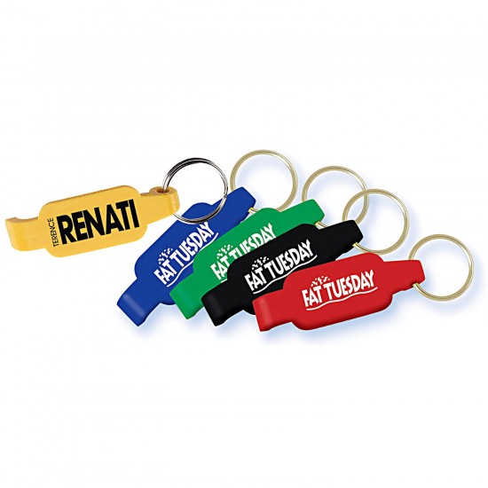 Custom Logo Solid Color Bottle Opener Key Ring