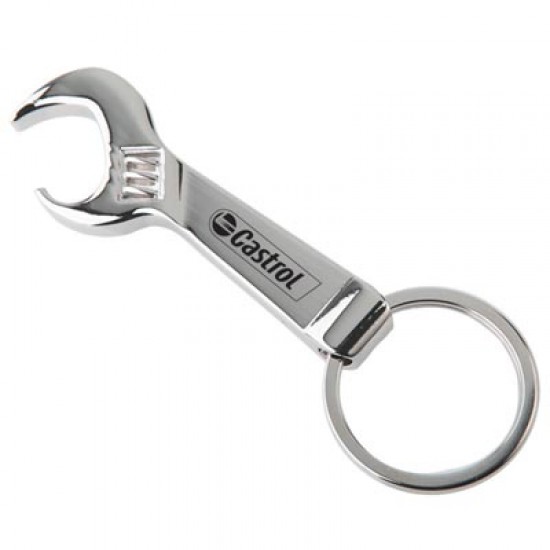 Custom Logo Metal Wrench Bottle Opener Keychain
