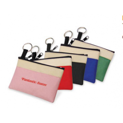 Custom Logo 2-Tone Coin Purse w/ Key Ring Custom Logo 2-Tone Coin Purse w/ Key Ring