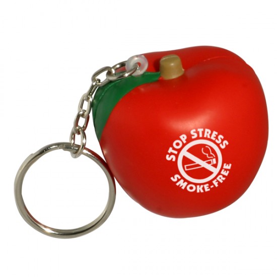 Custom Logo Apple Stress Reliever Keychain