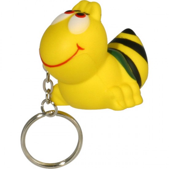 Custom Logo Bee Stress Reliever Keychain