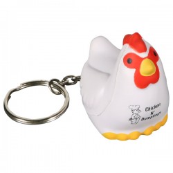 Custom Logo Chicken Stress Reliever Keychain Custom Logo Chicken Stress Reliever Keychain
