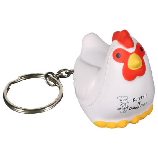 Custom Logo Chicken Stress Reliever Keychain