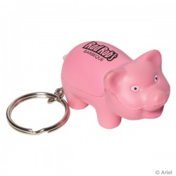 Custom Logo Pig Stress Reliever Keychain Custom Logo Pig Stress Reliever Keychain