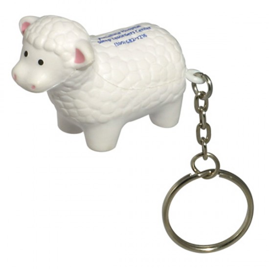 Custom Logo  Sheep Stress Reliever Keychain
