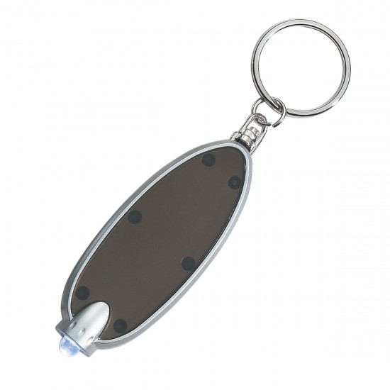 Custom Logo Oval Led Key Chain