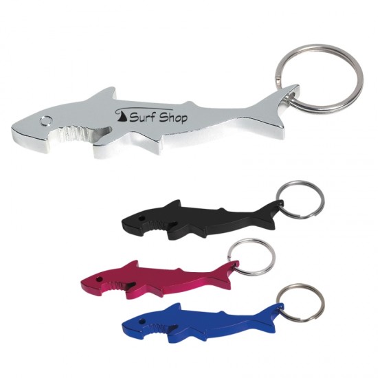Custom Logo Shark Bottle Opener Key Ring