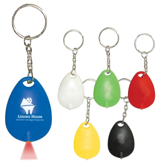 Custom Logo Tear Drop Mini Light Key Tag