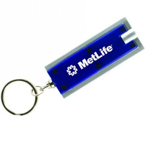 Custom Logo Rectangular Flat Keychain LED Light