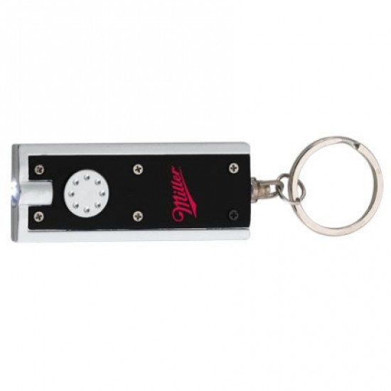 Custom Logo Rectangular Flat Keychain LED Light