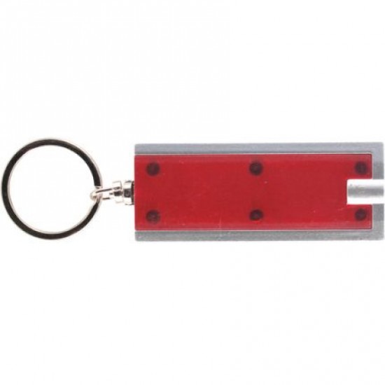 Custom Logo Rectangular Flat Keychain LED Light