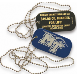 Custom Logo Dog Tag w/ 24" Chain Custom Logo Dog Tag w/ 24" Chain