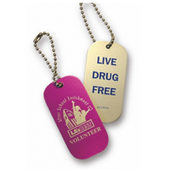 Custom Logo Dog Tag W/ 4" Ball Chain Custom Logo Dog Tag W/ 4" Ball Chain