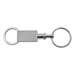 Custom Logo Rectangular Valet Pull-Apart/ Pull-n-Twist Metal Keychain Custom Logo Rectangular Valet Pull-Apart/ Pull-n-Twist Metal Keychain
