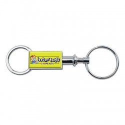 Custom Logo Rectangular Valet Pull-Apart/ Pull-n-Twist Metal Keychain Custom Logo Rectangular Valet Pull-Apart/ Pull-n-Twist Metal Keychain