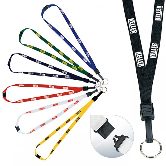 Custom Logo 1/2" Breakaway Lanyard w/ Key Ring