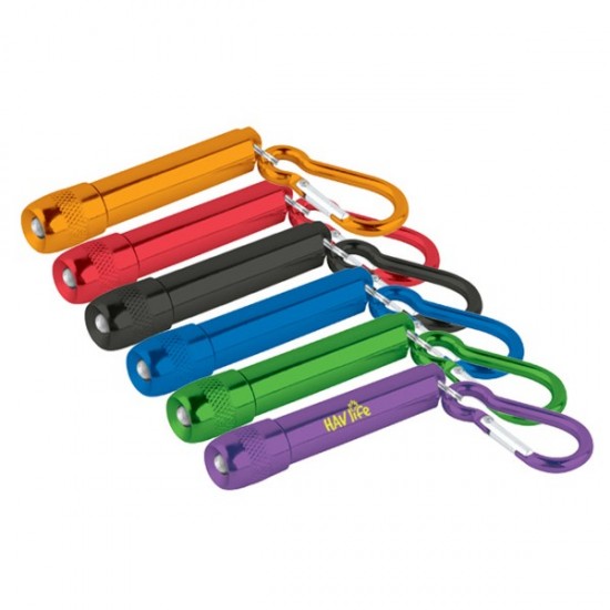 Custom Logo Aluminum Color Carabiner LED Flashlight