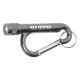 Custom Logo Metal Carabiner Flashlight w/ Split Ring Attachment